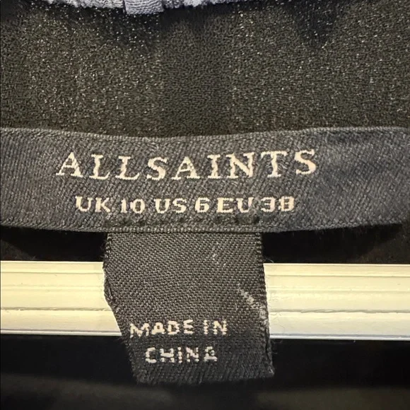 ALLSAINTS Black and Cream Floral dress Size 6 - Picture 3 of 4